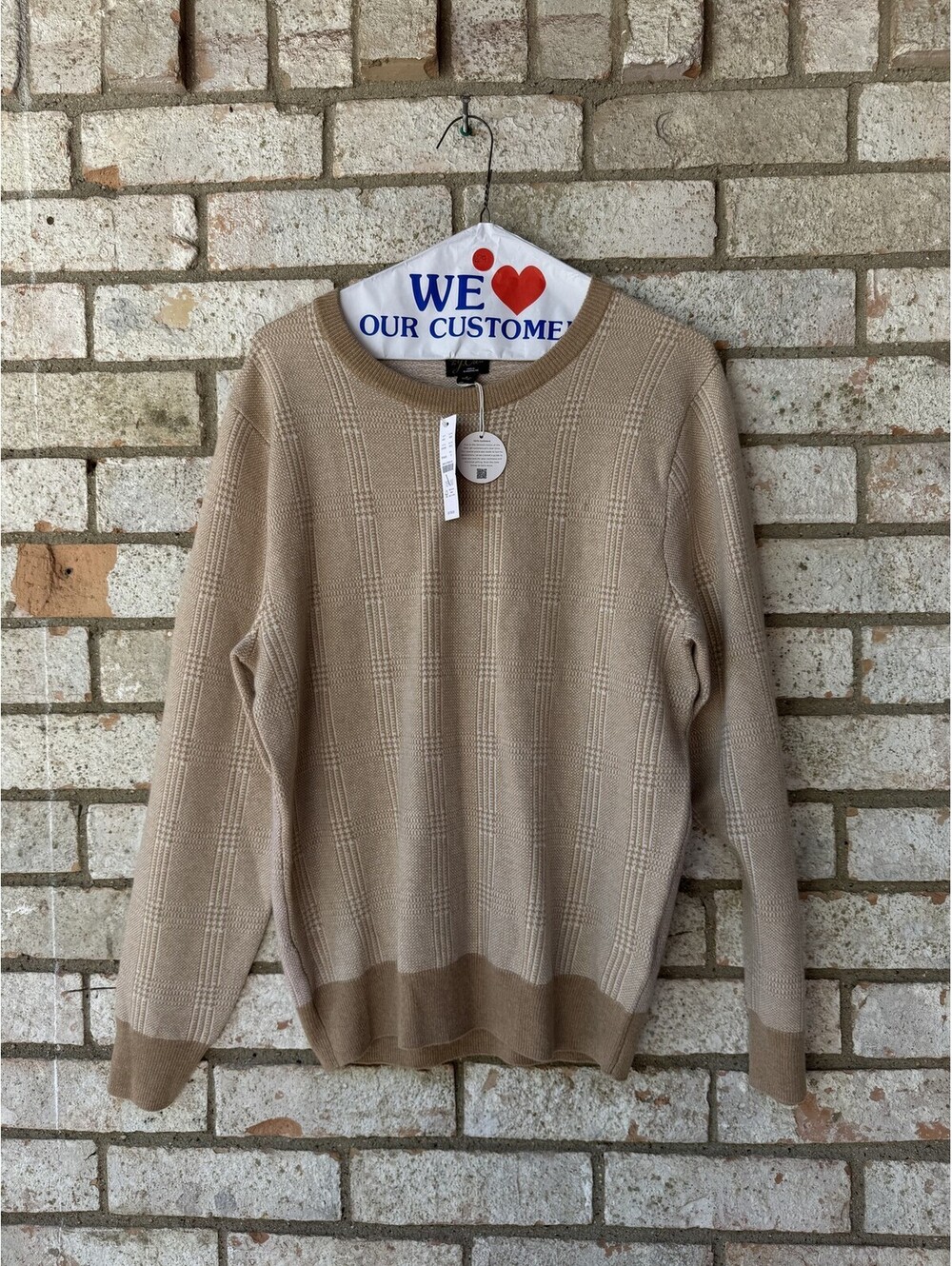 J Crew Mens Sweater Tan Size S